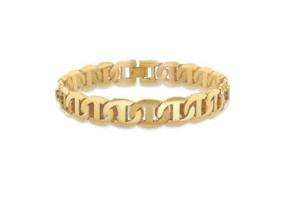 9ct Yellow Gold 10.5mm Rambo Bracelet 20cm/8