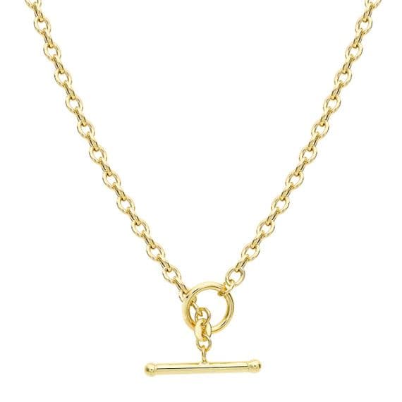 1.5mm Gold Plated Stainless Steel Oval Bar Chain Necklace With Military Dog Tag – 16" To 36" Unisex