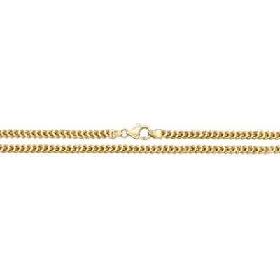 9ct Yellow Gold 18 Inch 3mm Square Franco Link Curb Chain