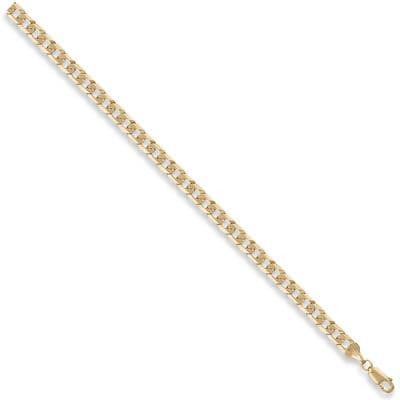 9ct Yellow Gold 18 Inch 5.5mm Flat Curb Chain