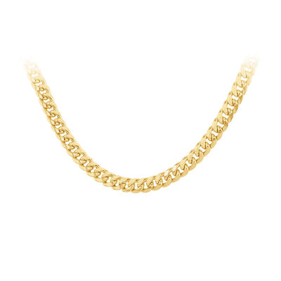 9ct Yellow Gold 18 Inch 6mm Cuban Link Chain