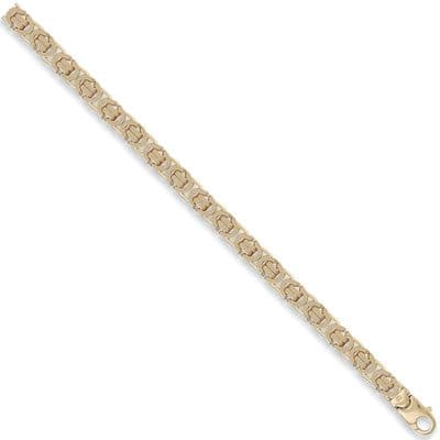 9ct Yellow Gold 18 Inch 7.1mm Flat Byzantine Chain