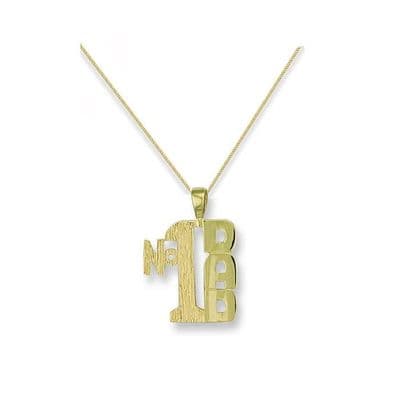 9ct Yellow Gold 1g Number One Dad Pendant