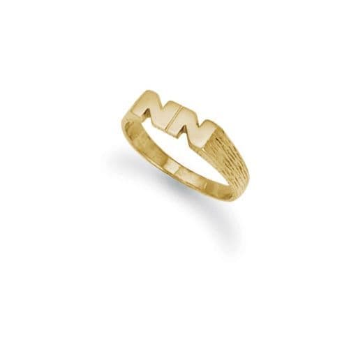 9ct Yellow Gold 2.0g Initial Ring