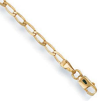9ct Yellow Gold 2.6mm Rada Anklet