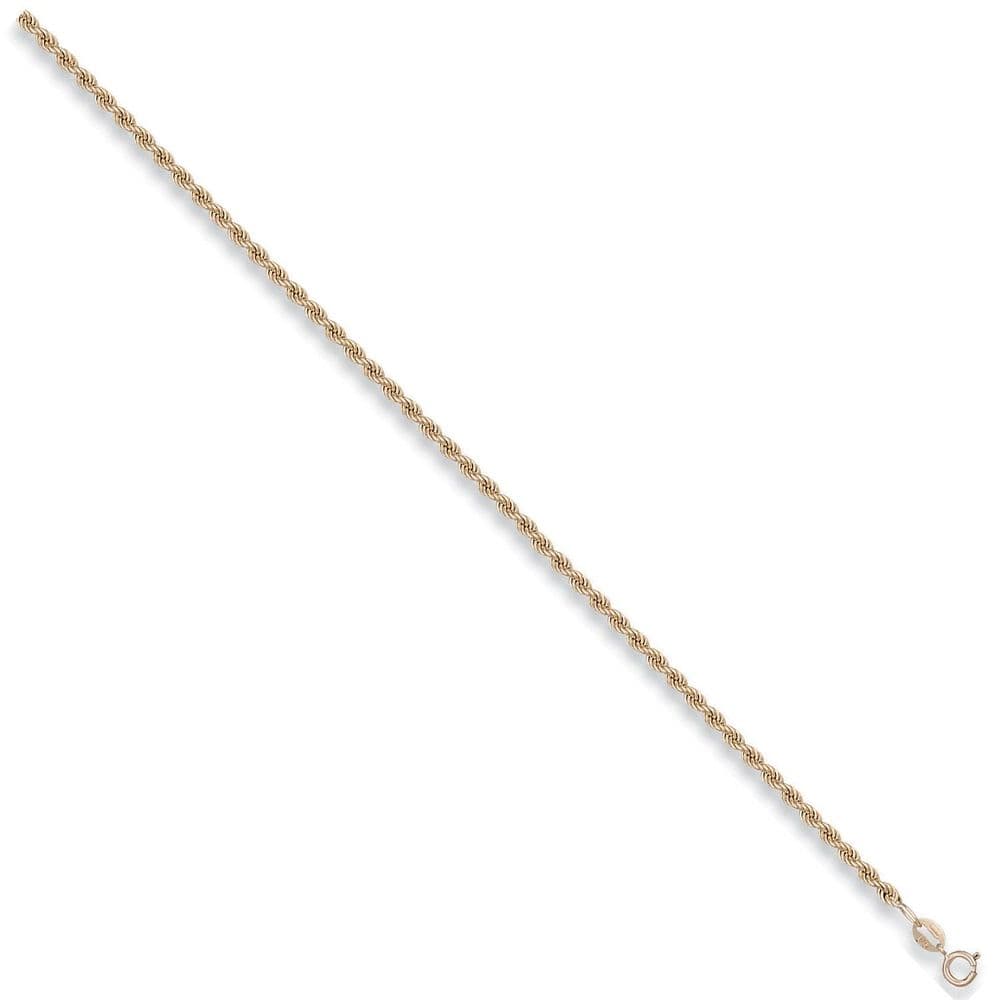 9ct Yellow Gold 20 Inch 2mm Rope Chain - Main Image