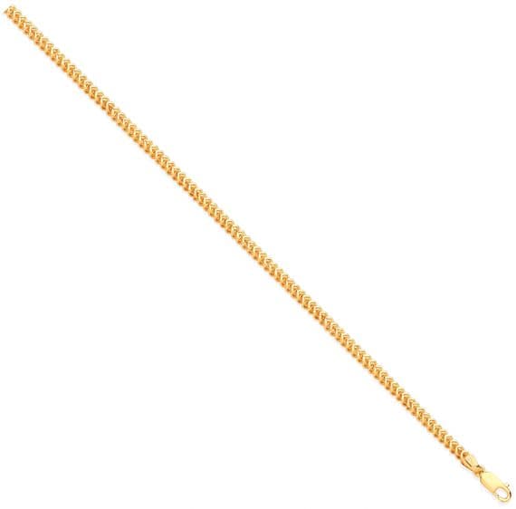 9ct Yellow Gold 22 Inch 4mm Franco Hollow Chain