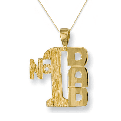9ct Yellow Gold 2g Number One Dad Pendant