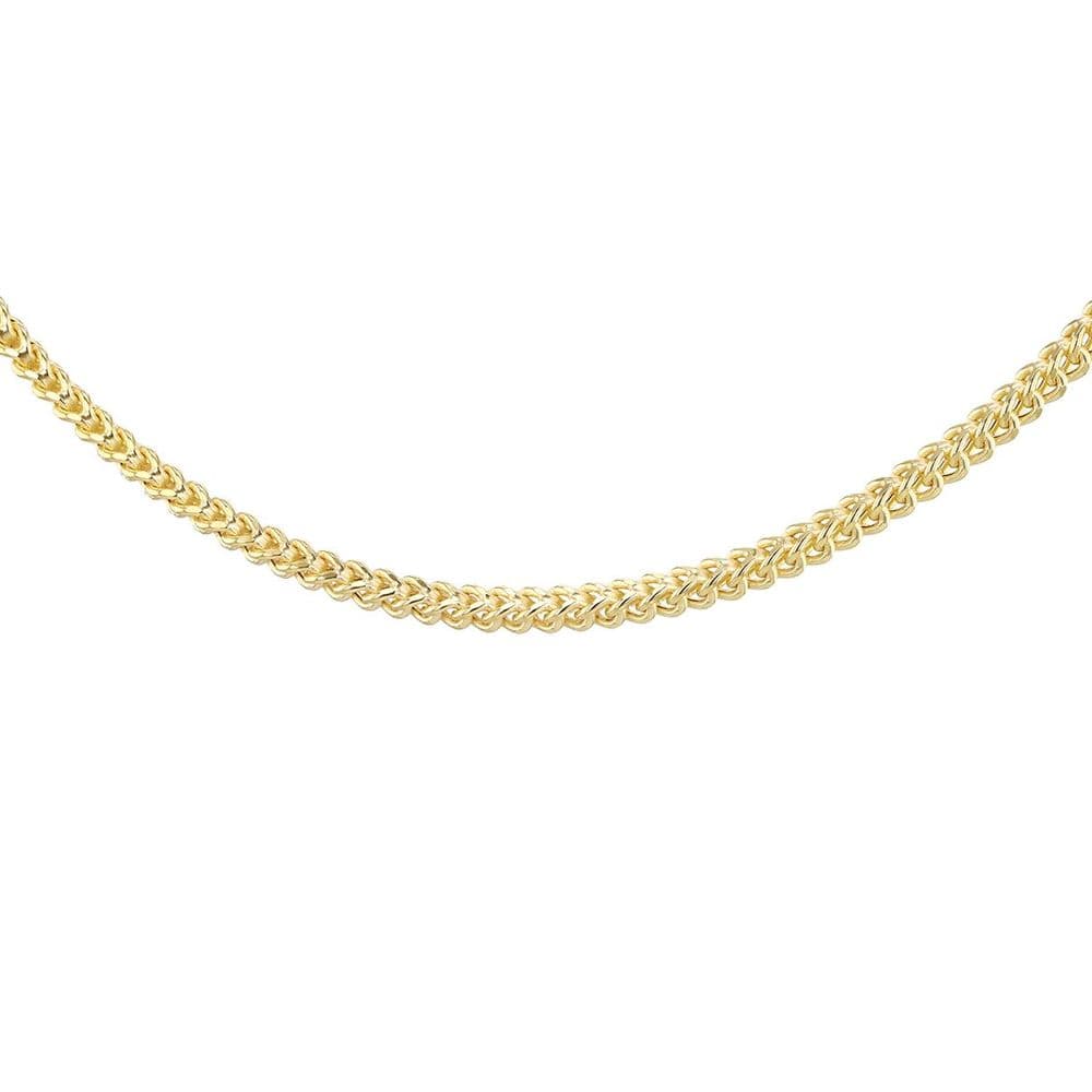 9ct Yellow Gold 2mm Franco Link Chain 51cm/20