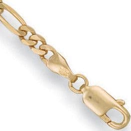 9ct Yellow Gold 3.1mm Figaro Anklet