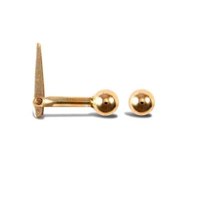 9ct Yellow Gold 3mm Ball Hinged Nose Stud