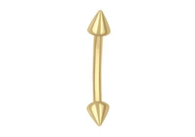 9ct Yellow Gold 3mm x 14.5mm Arrow Belly Bar
