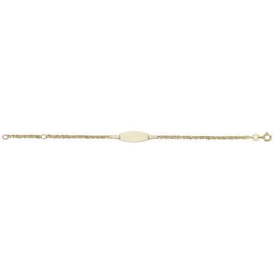 9ct Yellow Gold 6 inch 1.5g Prince of Wales Childrens Identity Bracelet