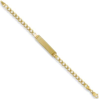 9ct Yellow Gold 7 inch 4.5g Ladies Identity Bracelet