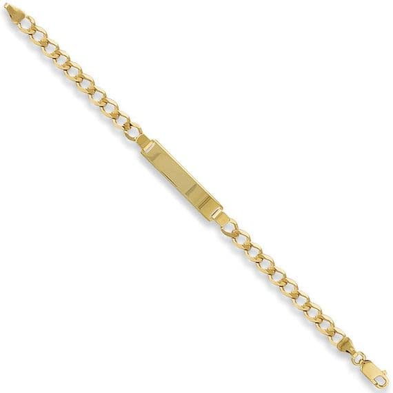 9ct Yellow Gold 7 inch 5.2g Ladies Identity Bracelet