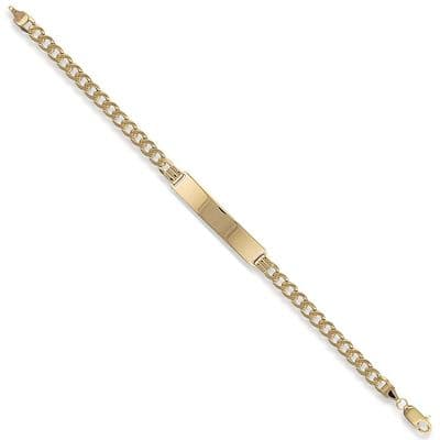 9ct Yellow Gold 7 Inch 7.0g Ladies Identity Bracelet