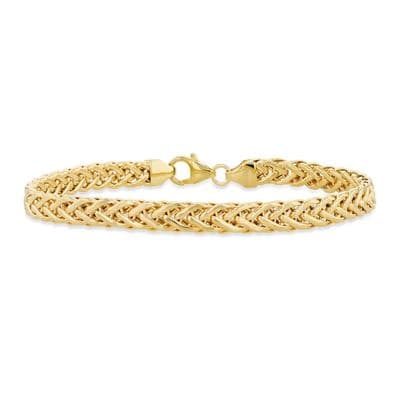 9ct Yellow Gold 7.5 Inch 5.5mm Flat Spiga Bracelet
