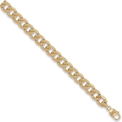 9ct Yellow Gold 8 Inch 11.7mm Solid Curb Bracelet