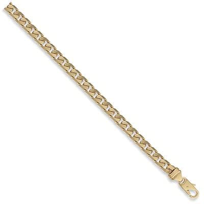 9ct Yellow Gold 8 Inch 7mm Tight Link Curb Bracelet