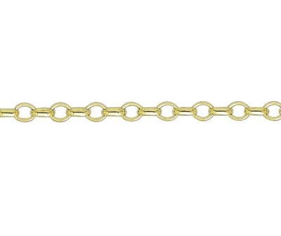 9ct Yellow Gold 8.5 Inch 4mm Plain Oval Belcher Bracelet