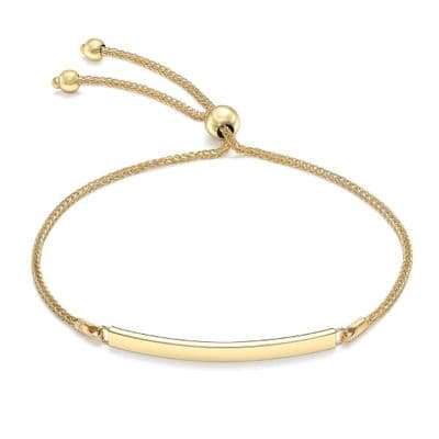 9ct Yellow Gold Adjustable Slider ID Bar Bracelet