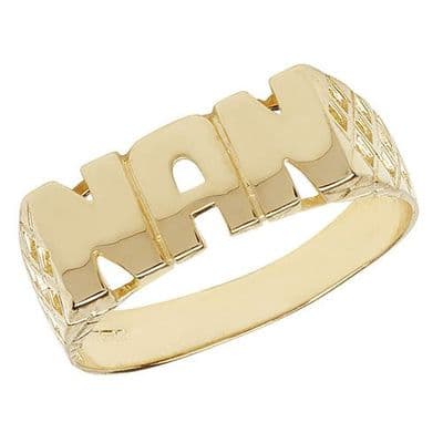 9ct Yellow Gold Basket Sides Nan Ring