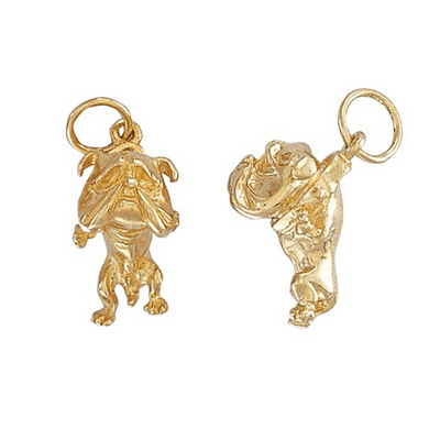9ct Yellow Gold Bulldog Pendant