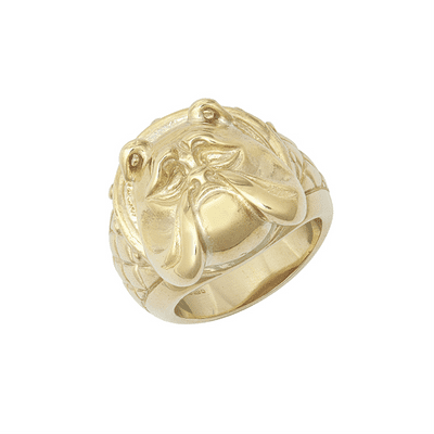 9ct Yellow Gold Bulldog Ring