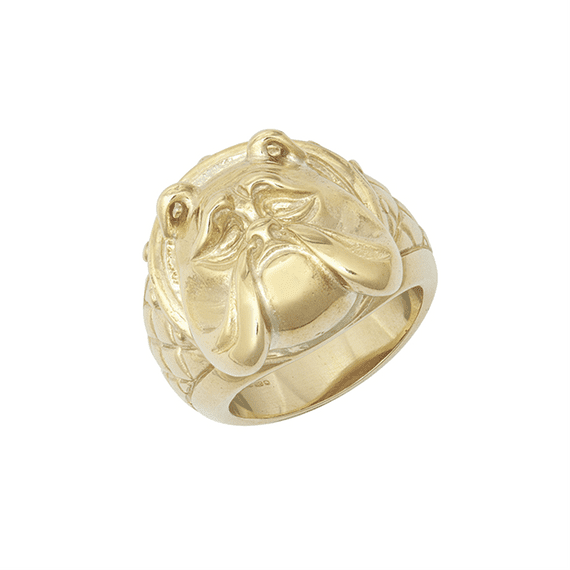 9ct Yellow Gold Bulldog Ring