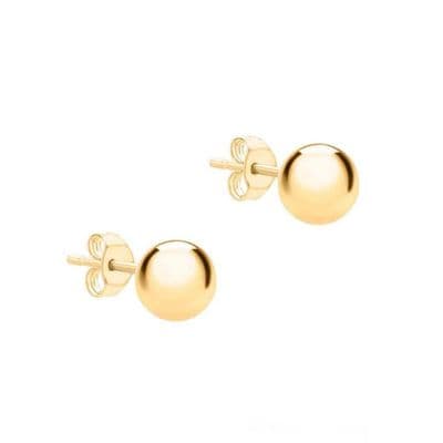 9ct Yellow Gold Childrens 3mm Ball Stud Earrings
