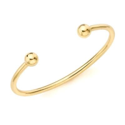 9ct Yellow Gold Childrens Torque Bangle