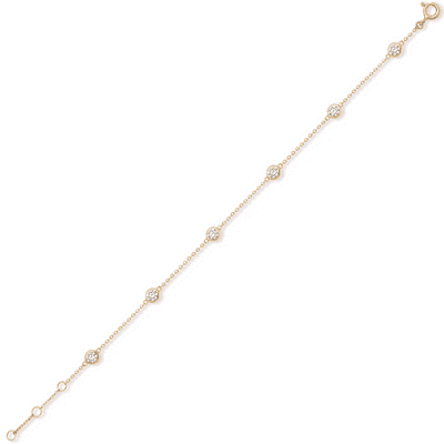 9ct Yellow Gold Cubic Zirconia Bracelet