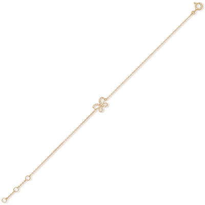 9ct Yellow Gold Cubic Zirconia Butterfly Bracelet