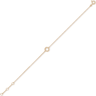 9ct Yellow Gold Cubic Zirconia Karma Circle Bracelet