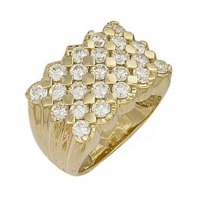 9ct Yellow Gold Cubic Zirconia Keeper Ring