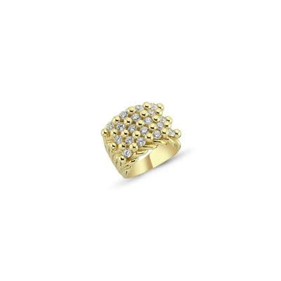 9ct Yellow Gold Cubic Zirconia Keeper Ring