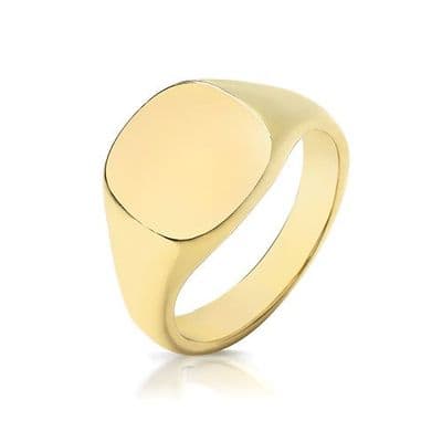 9ct Yellow Gold Cushion 9g Plain Signet Ring