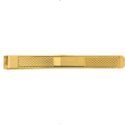 9ct Yellow Gold Gents Patterned Tie Clip