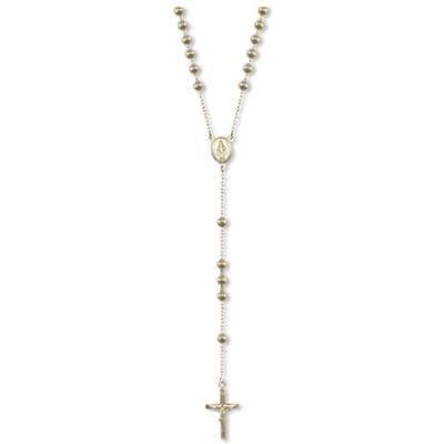 9ct Yellow Gold Ladies 11g 24 Inch Rosary Bead Necklace