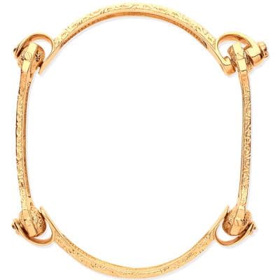 9ct Yellow Gold Mens Patterned 4  Piece Bone Bangle