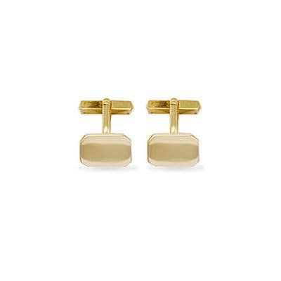9ct Yellow Gold Oblong Cufflinks