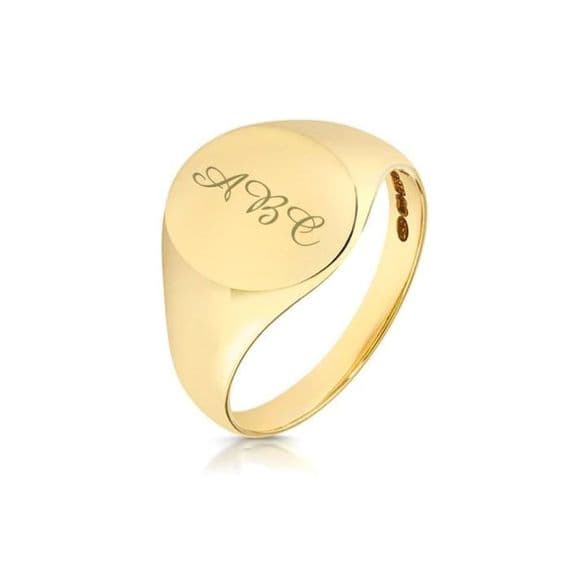 9ct Yellow Gold Oval 4g Plain Signet Ring