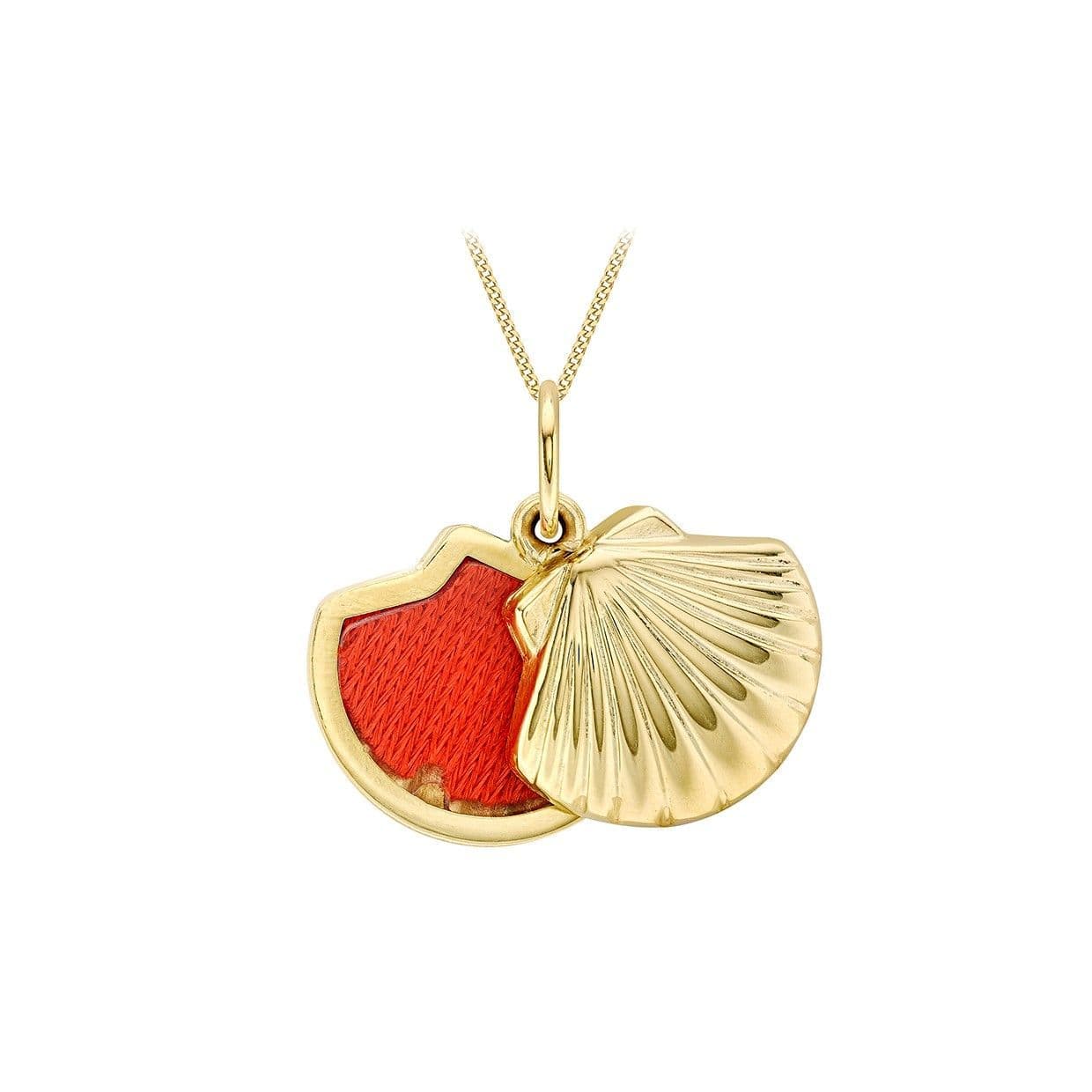 9ct Yellow Gold Oyster Shell Sliding Locket