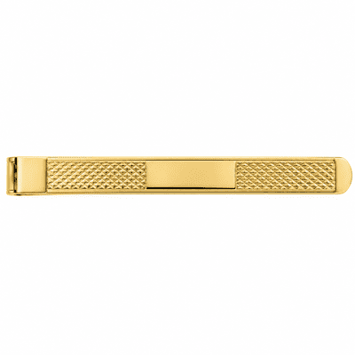 9ct Yellow Gold Patterned Tie Slide