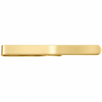 9ct Yellow Gold Plain Tie Slide