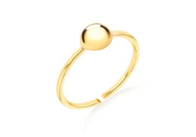 9ct Yellow Gold Round Gold Ball Labret Stud Earring