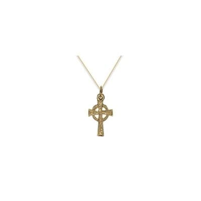 Childrens 9ct Gold Celtic Cross Pendant