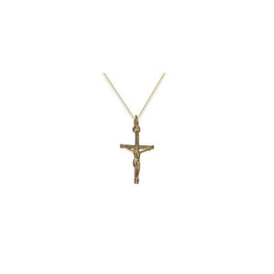 Childrens 9ct Gold Crucifix Cross Pendant