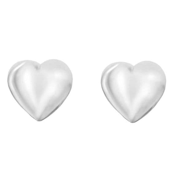 Sterling Silver Childrens  Heart Stud Earrings