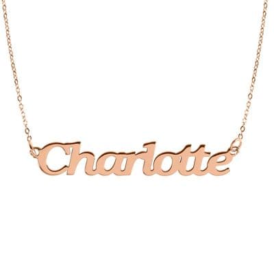 Personalised 9ct Rose Gold Name Necklace